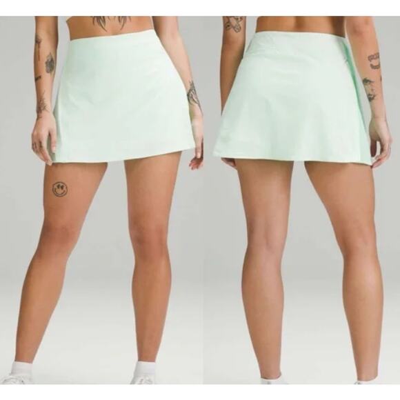 lululemon athletica Pants - Lululemon Peek Pleat High-Rise Tennis Skirt Mint Moment Size 2 Athletic Stretch
